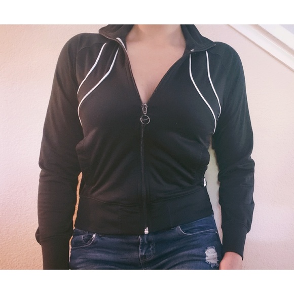 Nike Jackets & Blazers - 🎉Nike Black White Dri Fit Fitted Track Jacket🎉